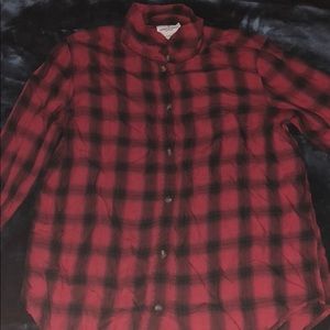 American Eagle Red boyfriend fit flannel.